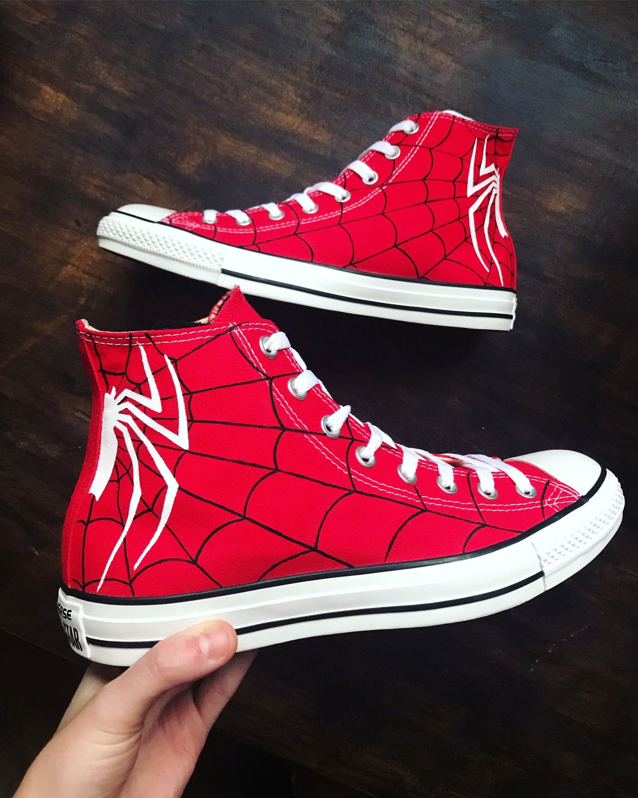 Spiderman Logo Adult Converse - Love Art USA