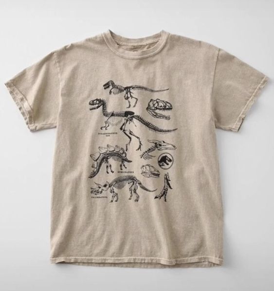 Jurassic World Fossil Chart T-Shirt – Tiktok Teenager