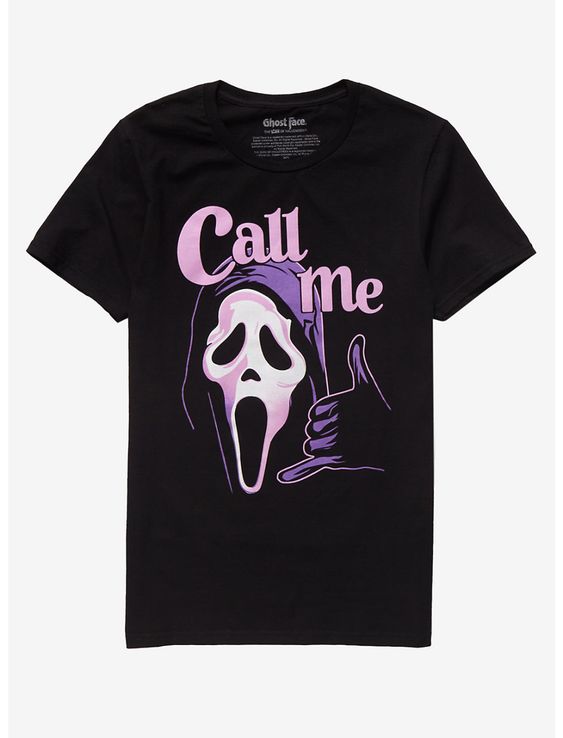 Scream Ghost Face Call Me Boyfriend Fit Girls T-Shirt - Love Art USA