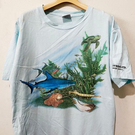 Vintage Under the Seas Shark Shirt - Love Art USA