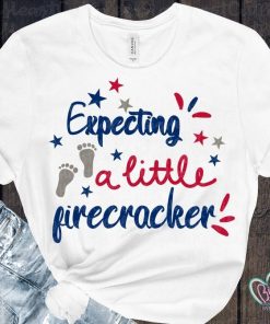 Expecting a Little Firecracker T-shirt, 4th Of July Shirt, Pregnancy Shirt