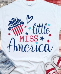 Little Miss America T-shirt, 4th Of July, Fourth Of July Shirt