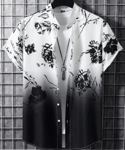 Men Floral Print Shirt Without Tee