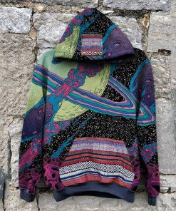 New Casual Warm Pullover Tops Fashion Totem Printing Hooded Sweatshirt Autumn Winter Casual Long Sleeve Loose Hoodies Streetwear - N1