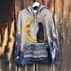 Sun Print Hoodie Women Sweatshirts Aesthetic Ethnic Casual Long Sleeve Pullover Hooded Tops Hippies Streetwear Female Jumper Top - E