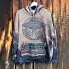 Sun Print Hoodie Women Sweatshirts Aesthetic Ethnic Casual Long Sleeve Pullover Hooded Tops Hippies Streetwear Female Jumper Top - F