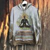 Sun Print Hoodie Women Sweatshirts Aesthetic Ethnic Casual Long Sleeve Pullover Hooded Tops Hippies Streetwear Female Jumper Top - H
