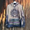 Sun Print Hoodie Women Sweatshirts Aesthetic Ethnic Casual Long Sleeve Pullover Hooded Tops Hippies Streetwear Female Jumper Top - Purple