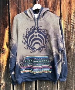 Sun Print Hoodie Women Sweatshirts Aesthetic Ethnic Casual Long Sleeve Pullover Hooded Tops Hippies Streetwear Female Jumper Top - Purple
