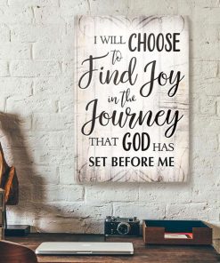 Canvas Art Prints I Will Choose To Find Joy In The Journey Pattern Wall Art Canvas Ready To Hang Canvas Wall Art