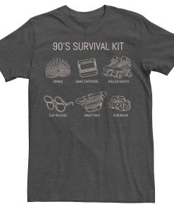 Men's 90s Survival Kit Collage Line Sketch Tee