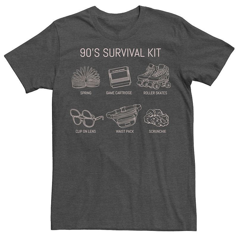 Men’s 90s Survival Kit Collage Line Sketch Tee