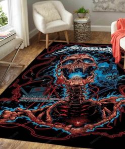 Metallica Skull Music Legends Art Area Rug Living Room Rug Home Decor Floor Decor N98