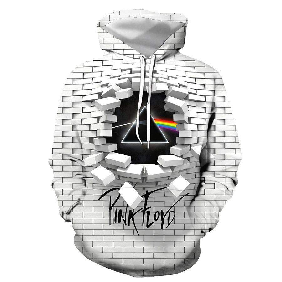 Pink Floyd 3D Print Wall Hoodie Love Art USA