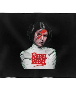 Princess Leia Rebel Rebel Inspired David Bowie Iconic Lightning Bolt Face Painting Blanket