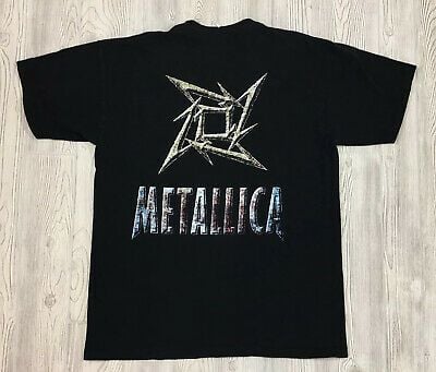 Vintage Metallica Load Ninja Star Logo  Travis Scott T-shirt 7390