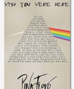 Wish You Were Here Pink Floyd Lyrics Song Wall Art For Home Decor Music Fan 02 Poster