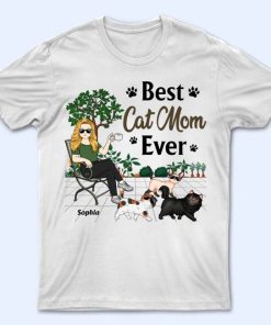 Cat Lovers Best Cat Mom Ever - White T-Shirt