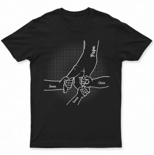 Hand In Hand, I Will Always Protect You - Black T-Shirt