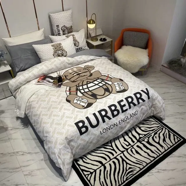 Burberry Bear Luxury Brand Bedding Set