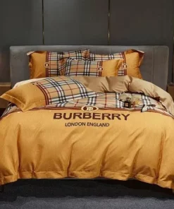 Burberry England Yellow Luxury Brand Bedding Set