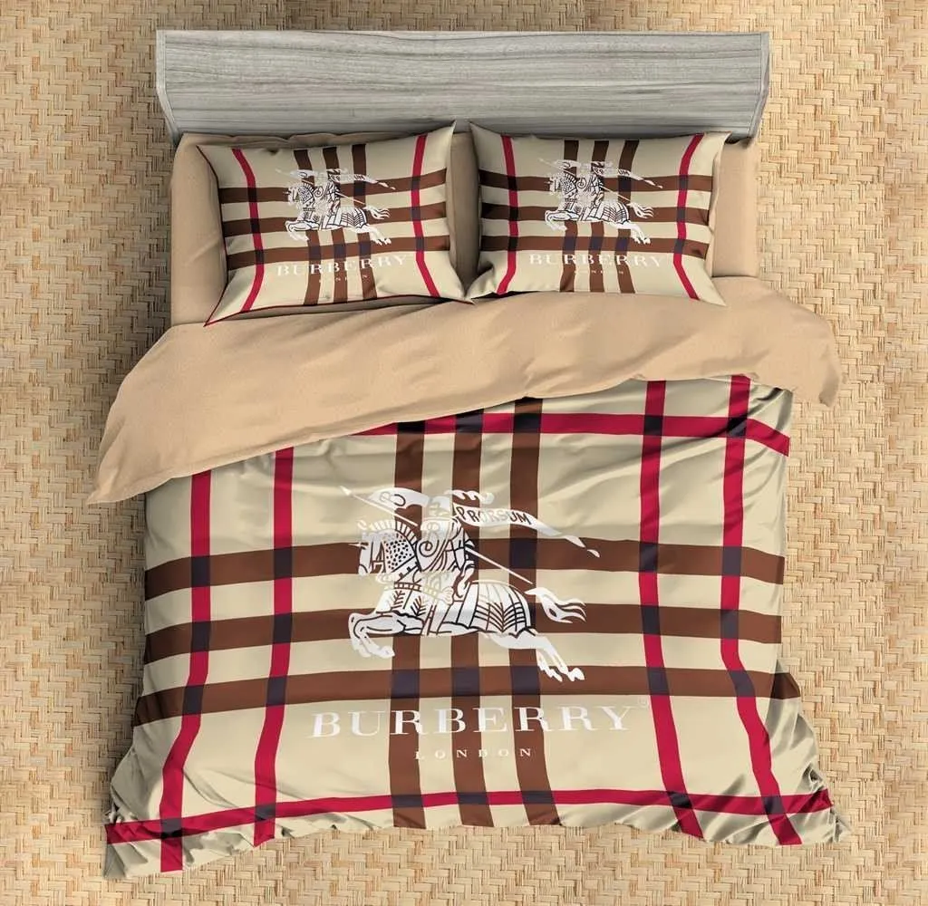 Burberry Fashion Luxury Brand Premium Bedding Set