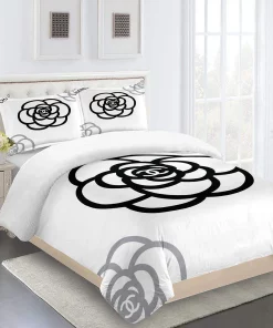 Chanel Big Flowers Luxury Brand Premium Bedding Set