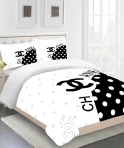 Chanel Black White Luxury Brand Bedding Set