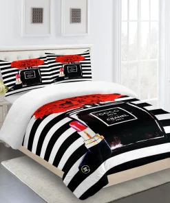 Chanel Coco Noir Paris Luxury Brand Premium Bedding Set