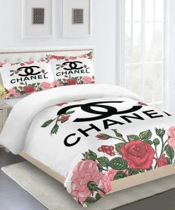 Chanel Flowers Luxury Brand Bedding Set