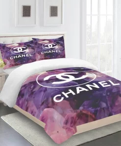 Chanel Violet Luxury Brand Premium Bedding Set