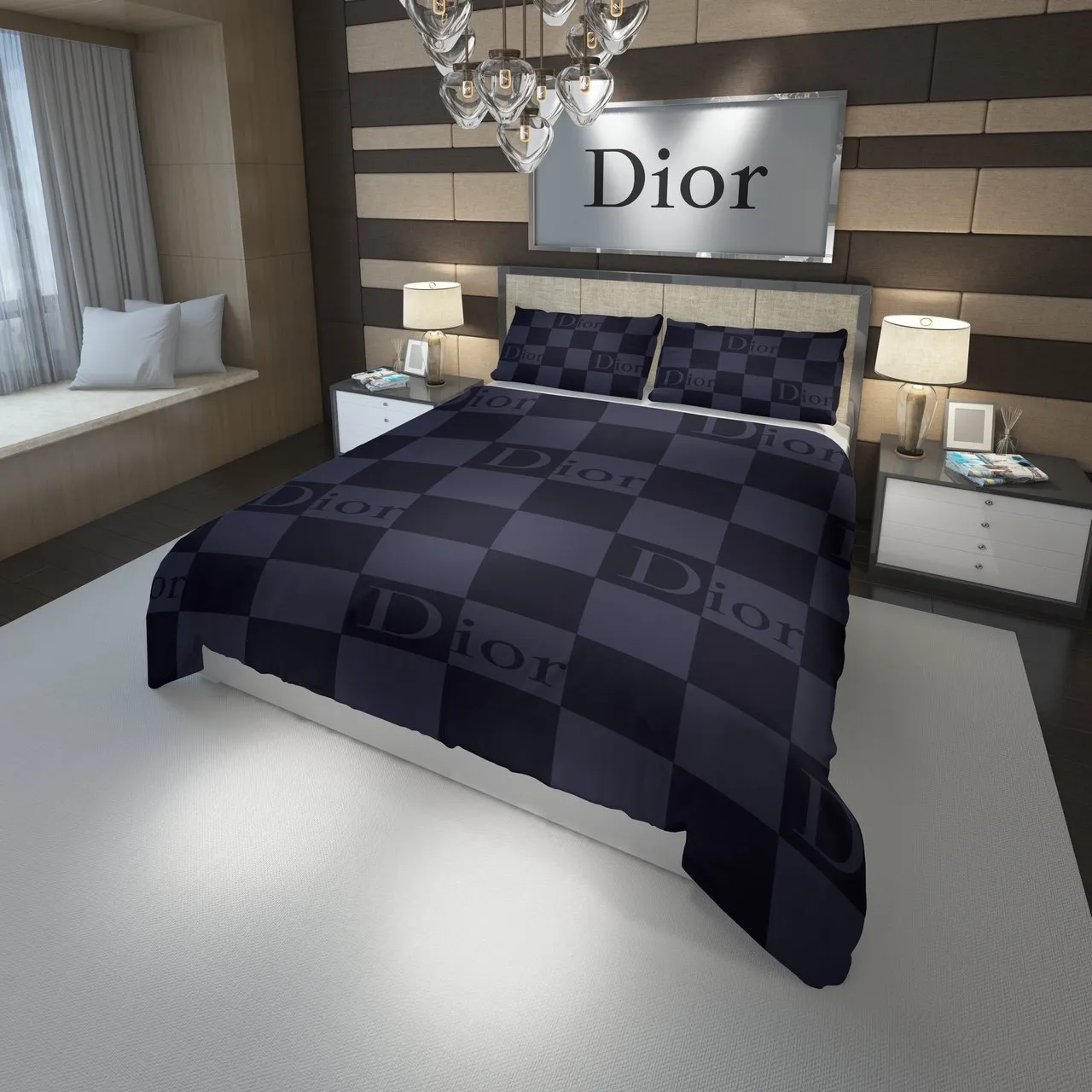 Christian Dior Caro Fashion Luxury Brand Bedding Set