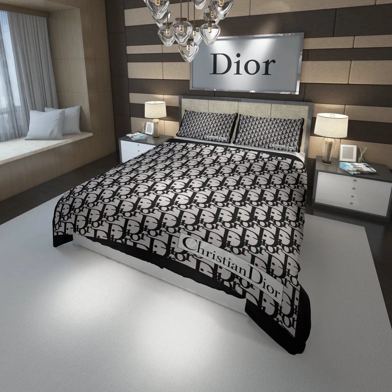 Christian Dior Fashion Luxury Brand Premium Bedding Set