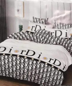 Christian Dior Logo Luxury Brand Bedding Set