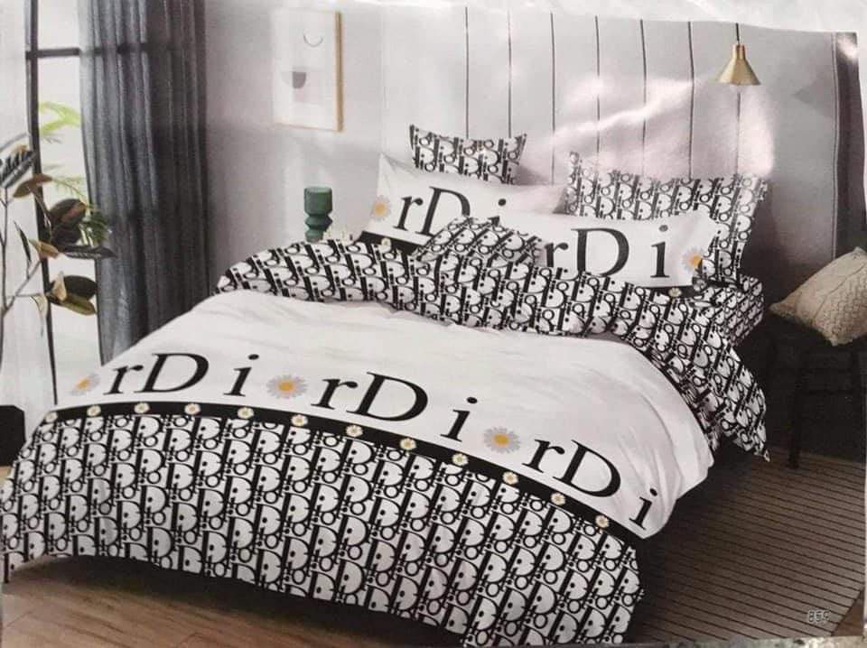 Christian Dior Logo Luxury Brand Bedding Set