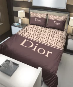 Dior Brown Fashion Luxury Brand Premium Bedding Set