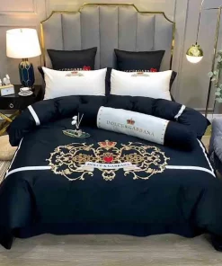 Dolce & Gabbana Black Luxury Brand Bedding Set