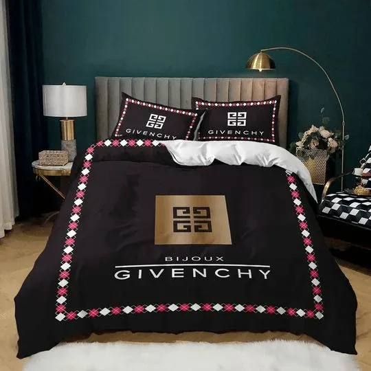 Givenchy Bijoux Black Luxury Brand High End Premium Bedding Set