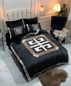 Givenchy Black Luxury Brand Premium Bedding Set