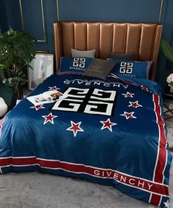 Givenchy Blue Luxury Brand Bedding Set