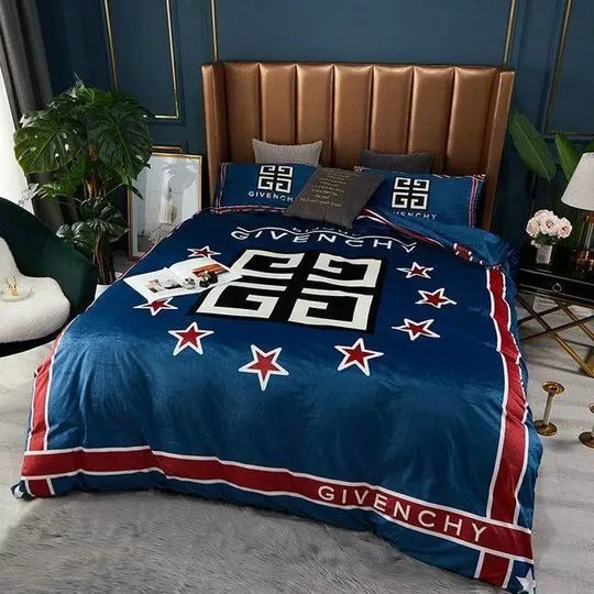 Givenchy Blue Luxury Brand Bedding Set