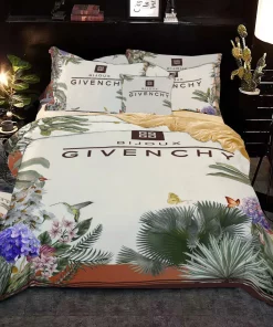 Givenchy Flowers White Luxury Brand Bedding Set