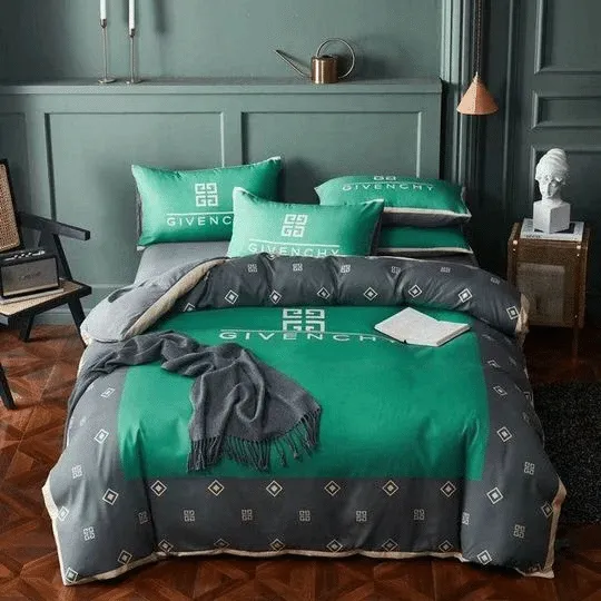 Givenchy Green Luxury Brand Bedding Set