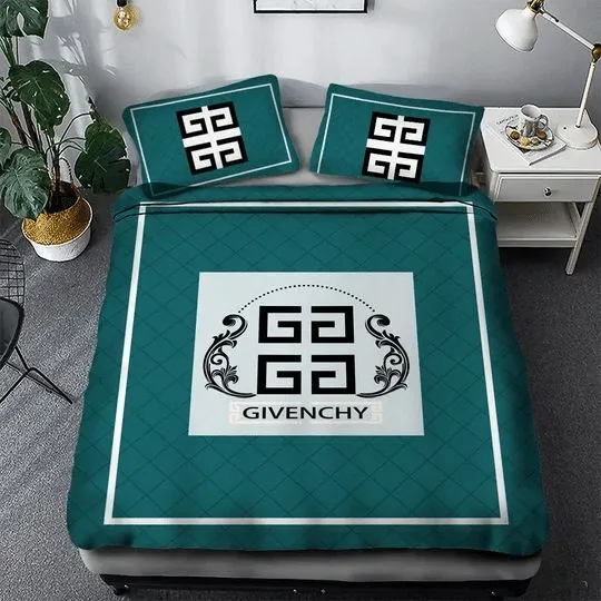 Givenchy Green Luxury Brand High End Premium Bedding Set