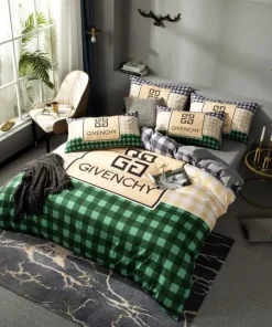 Givenchy Green Yellow Luxury Brand High End Premium Bedding Set