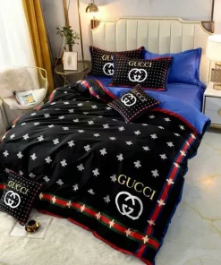 Gucci Bees Black Luxury Brand Premium Bedding Set