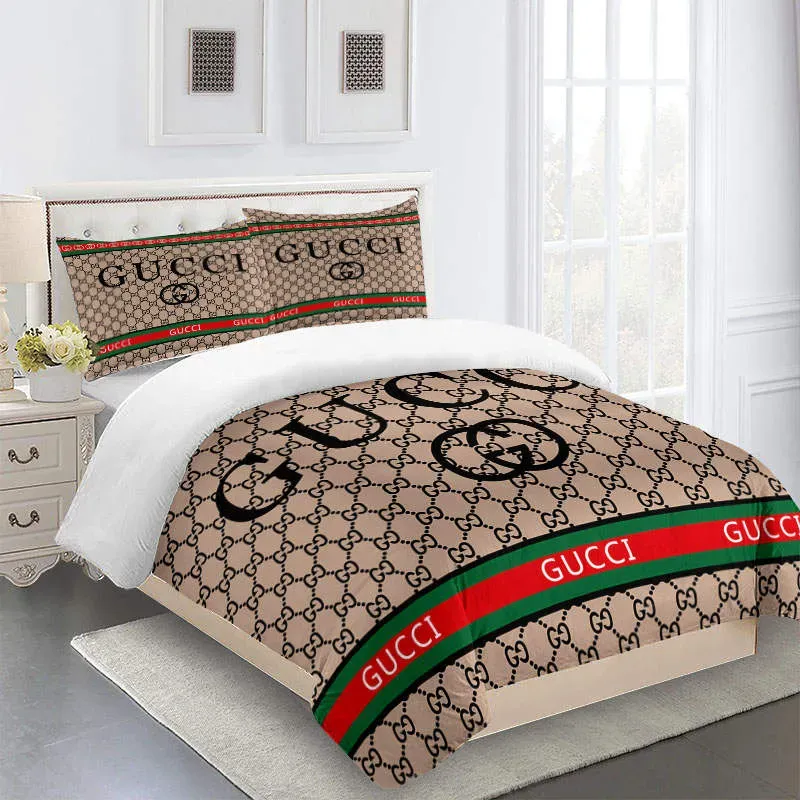 Gucci Beige Fashion Luxury Brand Fashion Bedding Set