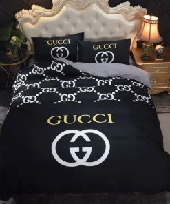 Gucci Black Luxury Brand Bedding Set