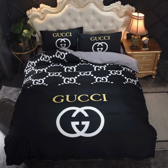 Gucci Black Luxury Brand Bedding Set