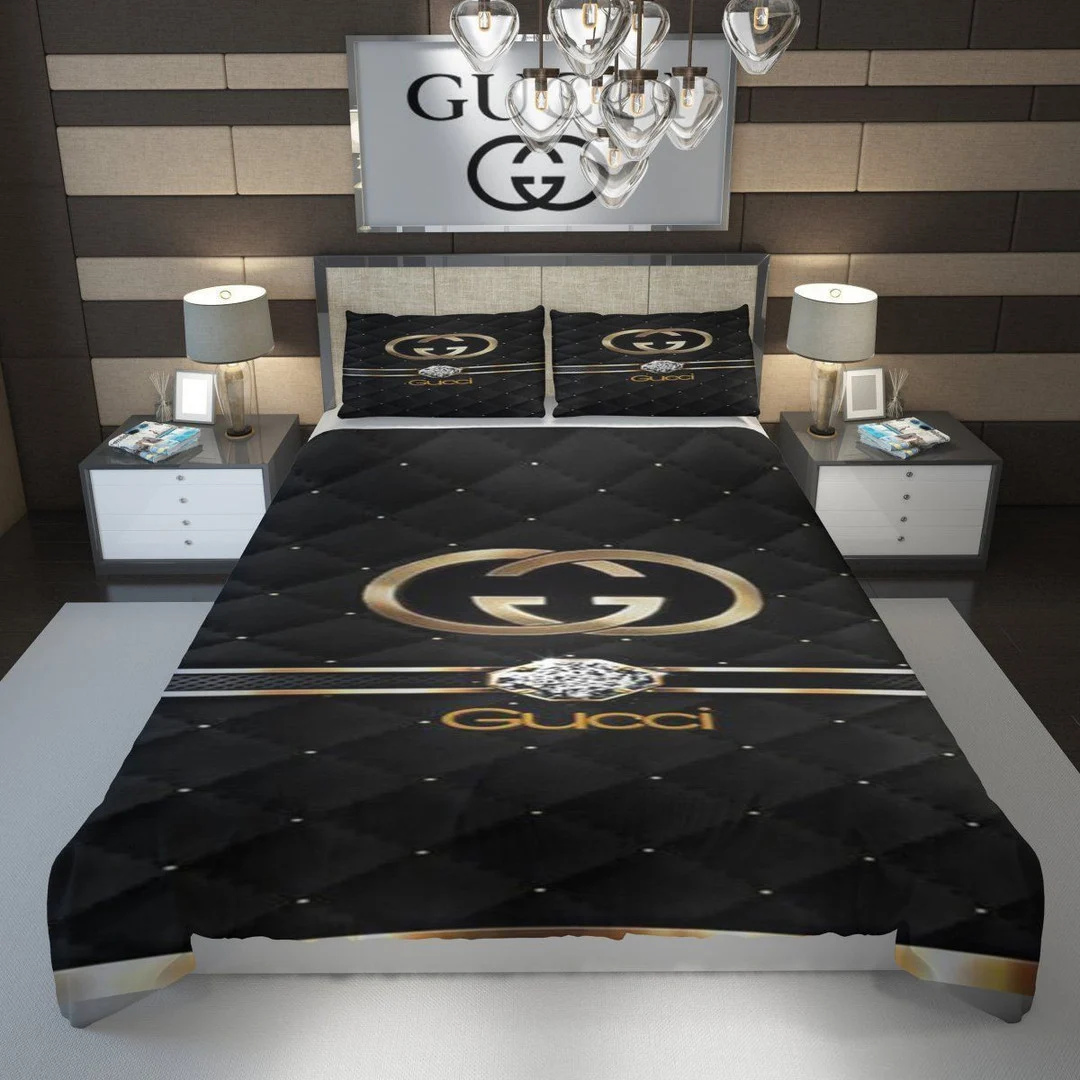 Gucci Diamond Fashion Luxury Brand Bedding Set